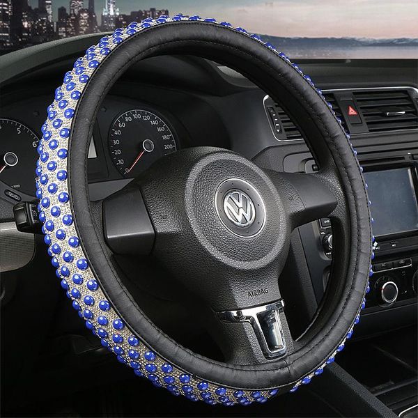 

steering wheel covers car cover female korean lovely diamond inlaid anti-skid summer universal four seasons
