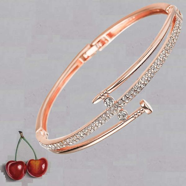 

bracelet version diamond studded rose gold alloy jewelry crafts, Black