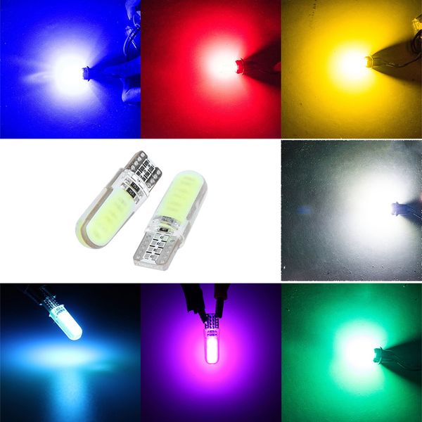 

500pcs/lot wholesale 12led w5w t10 194 168 cob led parking bulb auto wedge clearance lamp silica bright license ligh bulbs