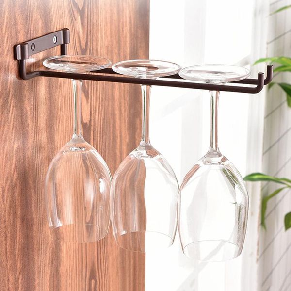 

hooks & rails red wine rack kitchen hanging cup tall glass frame wrought iron