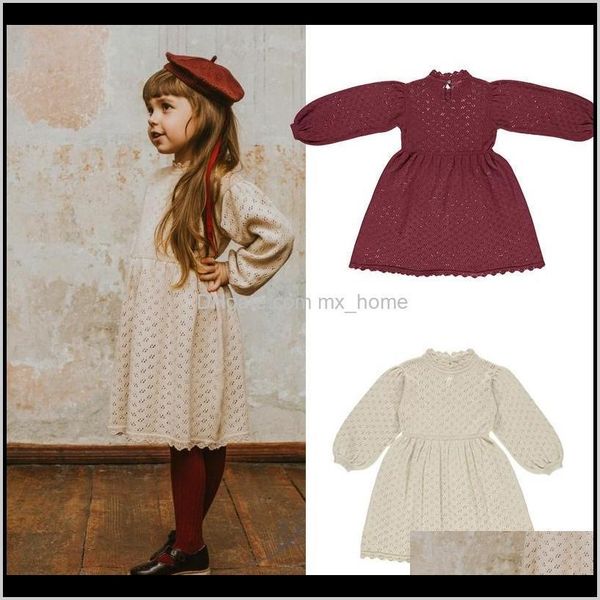 

clothing baby, & maternity drop delivery 2021 kids cotton dresses be o brand autumn winter girls knit hollow out princess dress baby child f, Red;yellow