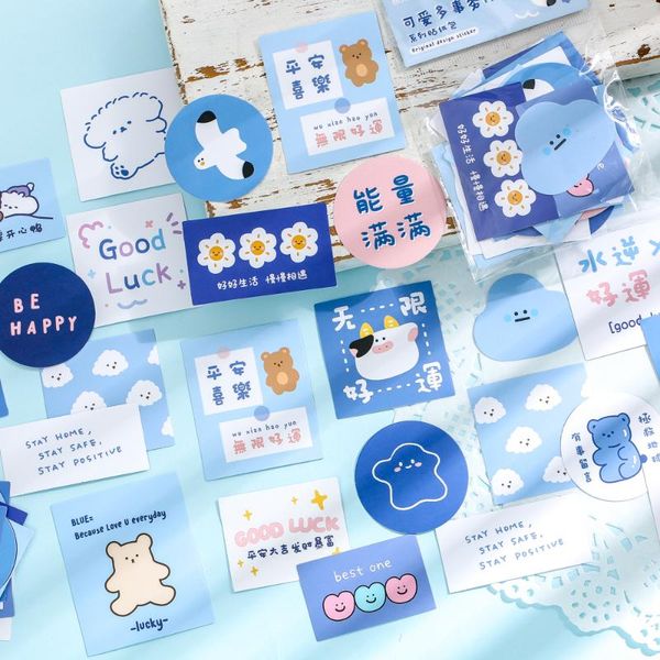 

gift wrap 40pcs/pack kawaii stickers ins style cartoon patterns decorative aesthetic scrapbooking material journaling