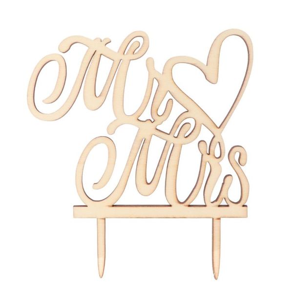 

other festive & party supplies cake er " mrs "wood wedding decorations (wood colour)