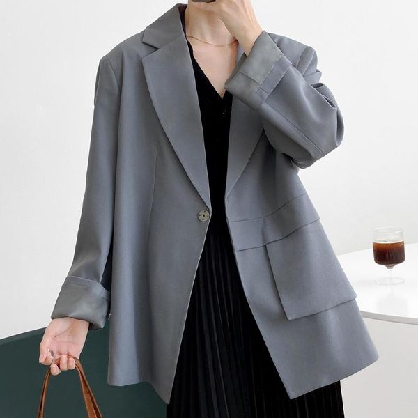 

autumn winter arrival women elegance solid jecket vintage blazer office lady pockets long sleeve korean style chic t09518z women's suit, White;black
