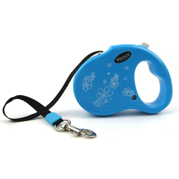 

dog collars & leashes abs pet tractor 3 meters automatic retractable device exquisite durable rope cat chains supplies