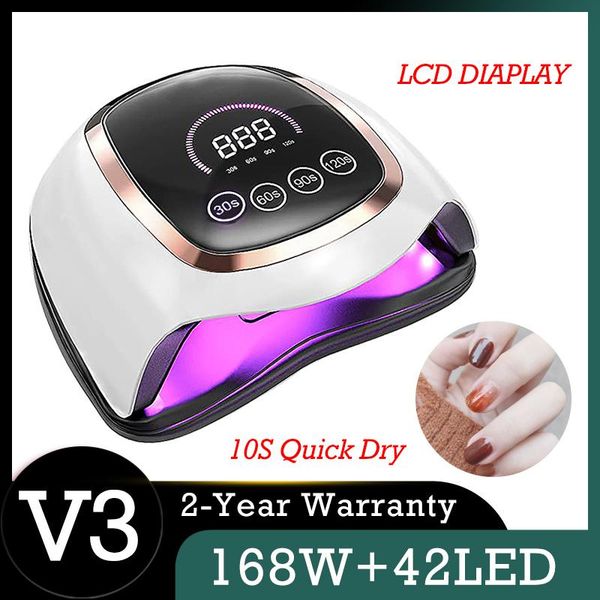 

nail dryers blueque v3 led uv lamp touch button 168w quick dry large space gel dryer professional manicure