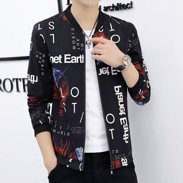 

men's jackets coat fashion baseball uniform 2021 spring and autumn casual thin jacket, Black;brown
