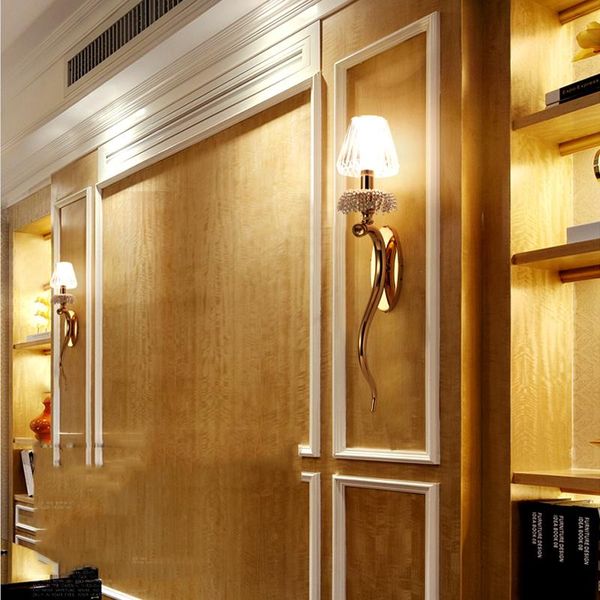 

wall lamp modern rose golden distortion metal led sconce light home decoration indoor luces acrylic shade lighting fixture