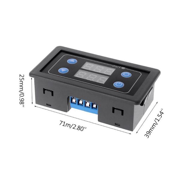 Timer DC12V AC110V/220V Modulo relè temporizzato digitale Controllo ciclo timer con custodia