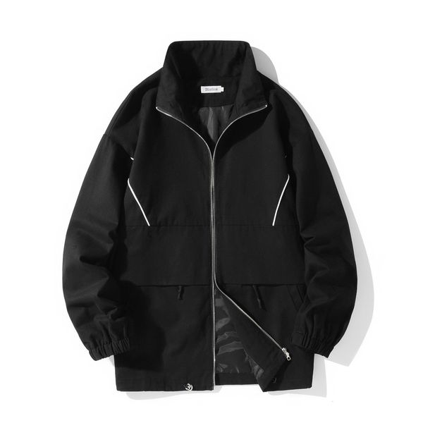 

men's jackets men streetwear bomber jacket 2021 solid windbreaker harajuku vintage hip hop coats casual zipper drop k5ek, Black;brown