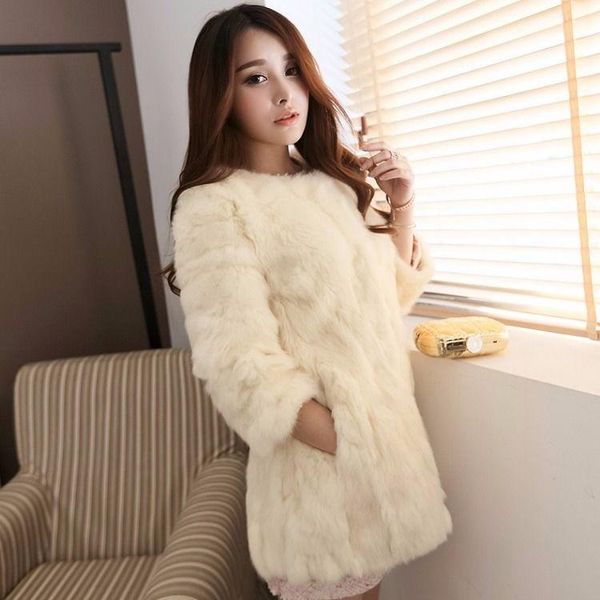 

women's fur & faux 2021 winter woman thick warm coat female lapel long sleeve fluffy fake jackets ladies solid color plus size overcoat, Black