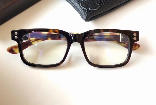 Tortiose Silver Occhiali da vista Montatura per occhiali Lenti trasparenti 54mm Montature per occhiali da sole moda unisex con scatola