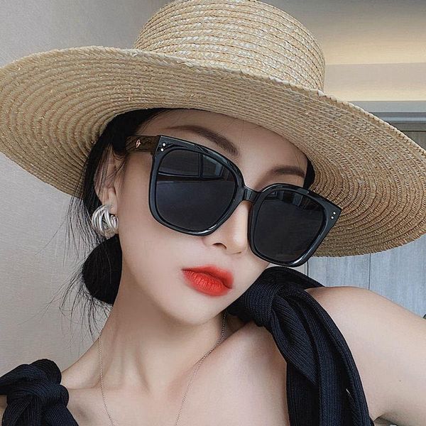 

sunglasses the jennie to south korea joint show thin female ins big face, White;black
