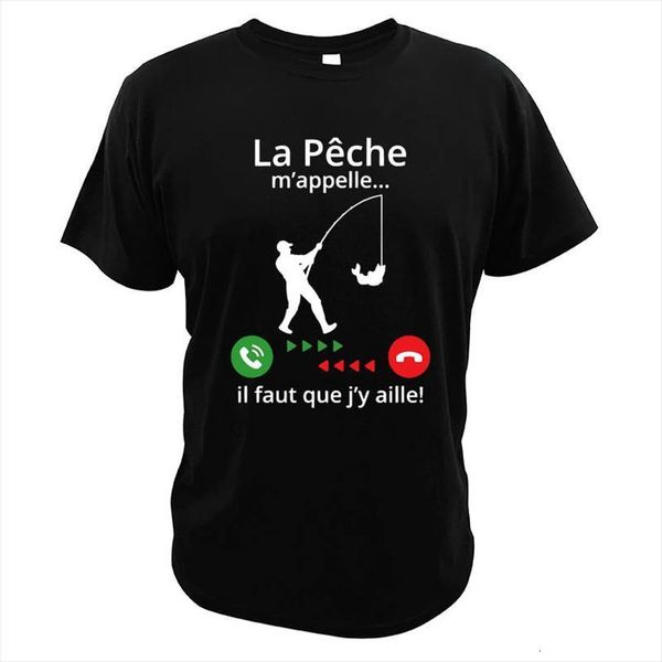 

fishing calls me i must mens t shirt go humor fisherman funny 100% cotton design casual soft clothing, White;black