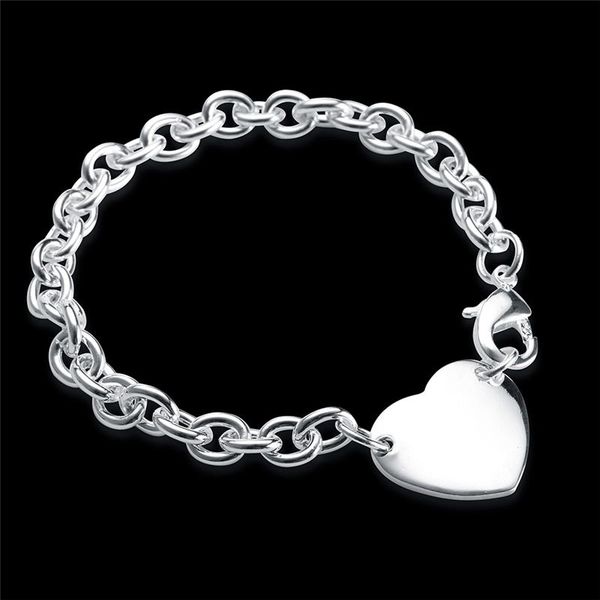 

charm bracelets silver for women heart/ lock/ round bracelet & bangles pulseira femme wedding bridal jewelry accesories gifts, Golden;silver