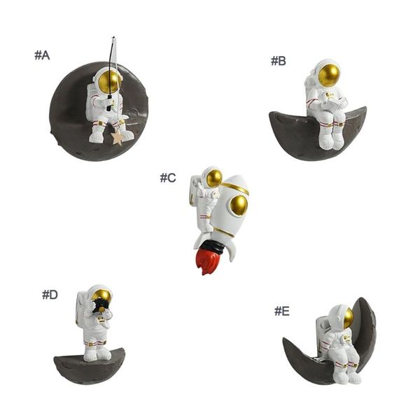 

decorative objects & figurines nordic wall art decoration creative astronaut moon rocket resin sculpture statues hanging pendant figurine or