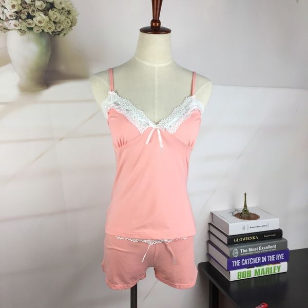 

women's sleepwear pijamas v-ne cotton bundle pajamas womens spaghetti strap lace underwear temptation e1280 by cvg5, Black;red