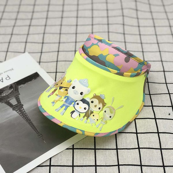 

children's hat cartoon empty submarine sub unit sunscreen breathable sun summer, Yellow