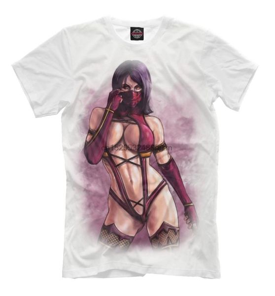

men's t-shirts mortal combat men t-shirt game mileena cool designe, White;black
