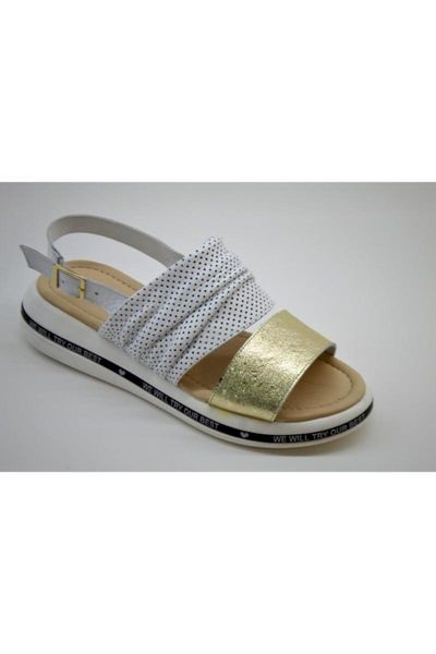 

sandals women's white genuine leather, Black