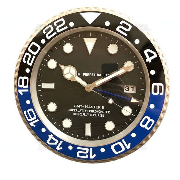 

wall clocks luxury dign luminous watch clock metal art large stainls steel calendar