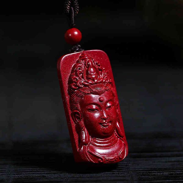 

chinese style products original cinnabar guanyin pendant purple gold sand crystal bodhisattva auspicious