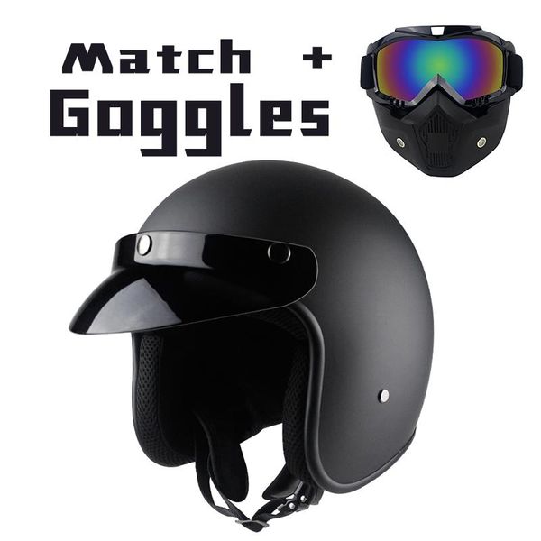 

motorcycle helmets retro chopper vintage half motocicleta open face cacapete casco casque dot approval