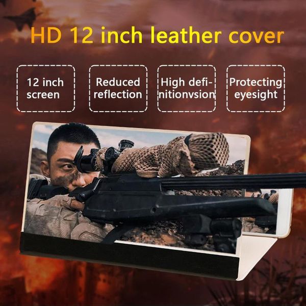 

inch mobile phone screen magnifier foldable deskbracket anti-radiation cell mounts & holders