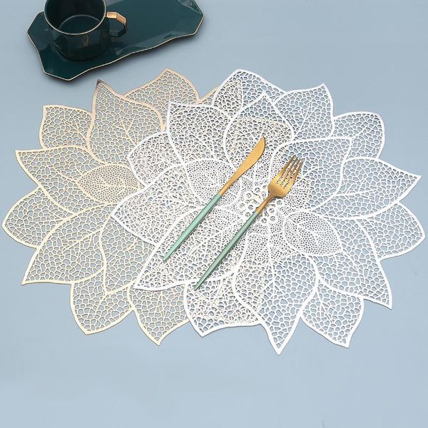 

mats & pads 6/4/2pcstand mug placemat for kitchen dining table simulation plant pvc mat decorative pad home decorr