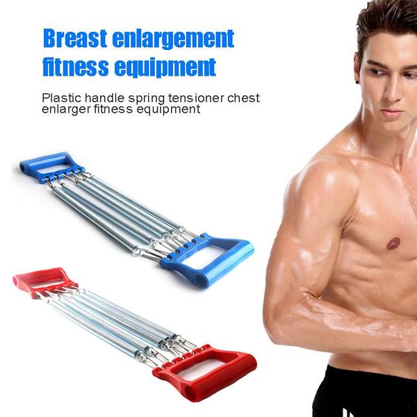 

resistance bands ly chest arm expander plastic handle hand gripper pull bar weight exerciser with 5 springs fms19