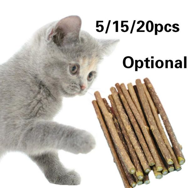 

cat toys 5/15/20pcs pure natural catnip pet toy safety molar toothpaste branch cleaning teeth sticks supplies