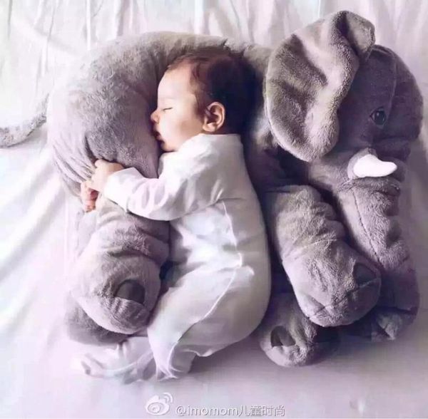 

pillow grey elephant 60cm large baby animal placate soft plush doll stuffed kids home decor bed decoration