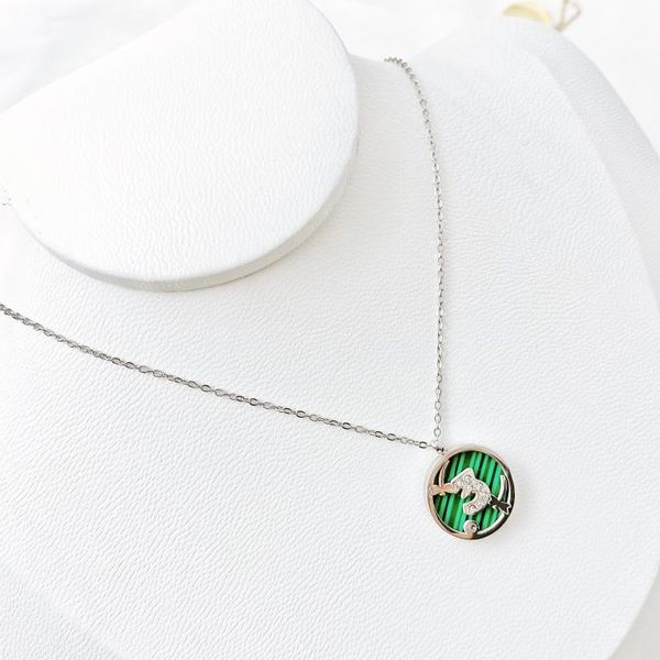 

earrings & necklace stainless steel jewelry lovely lucky number ly designed fadeless allergy proof for women christmas gift, Silver