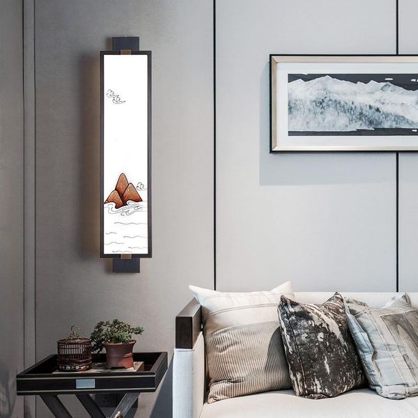 

wall lamp modern led wood nicho de parede lights cabecero cama living room beside