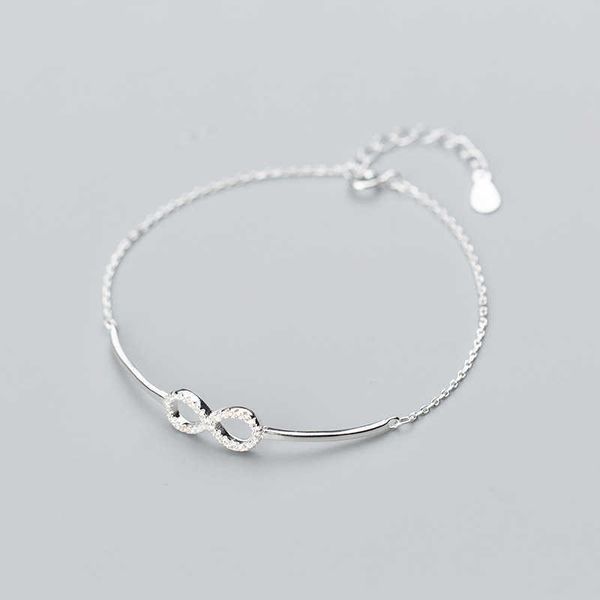 

mloveacc fashion 925 sterling silver infinite bracelets women brand jewelry lover year gift, Golden;silver