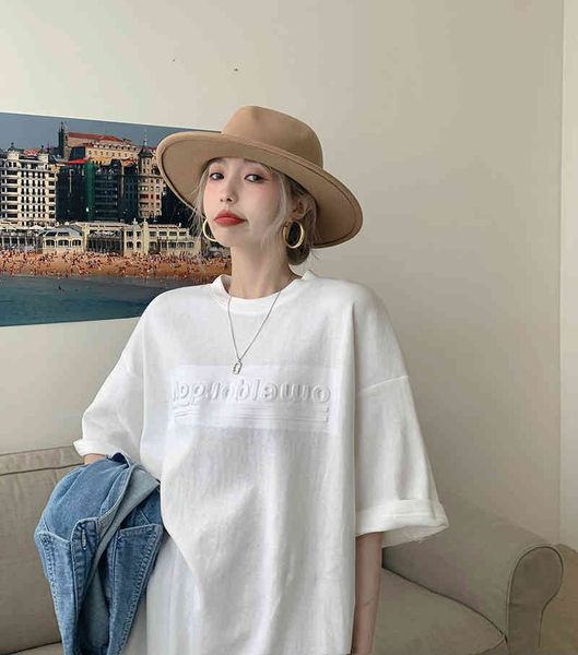 

hoodies ytx252 mid-length summer korean liquid red release large wild version short-sleeved female t-shirt, Black