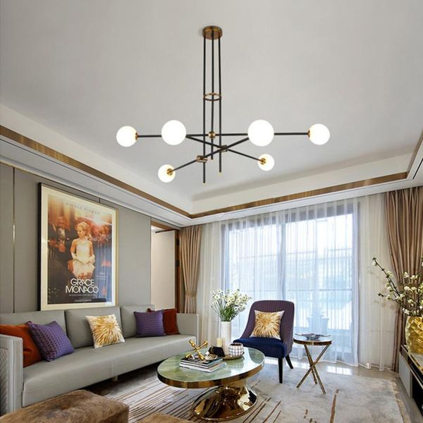 

pendant lamps european and american retro living room dining modern wrought iron magic bean geometric lines shaped lightslx102816