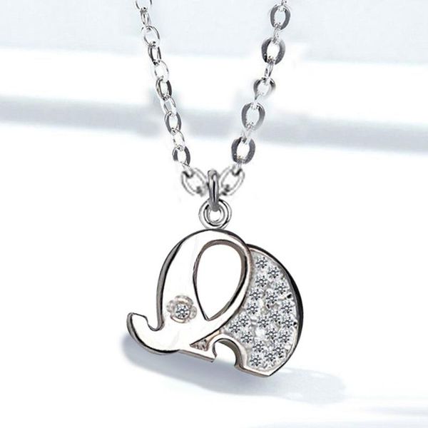 

pendant necklaces elephant necklace rose gold color fashion titanium steel woman jewelry christmas gift never fade drop, Silver