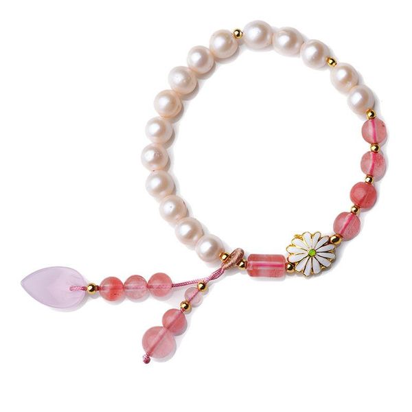 

charm bracelets freshwater pearls bangles jewelry accessorie fine handmade lucky bracelet women girl s111, Golden;silver