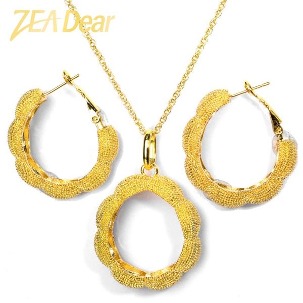 

earrings & necklace zeadear jewelry fashion classic sets for women pendent romantic wedding party anniversary gift, Silver