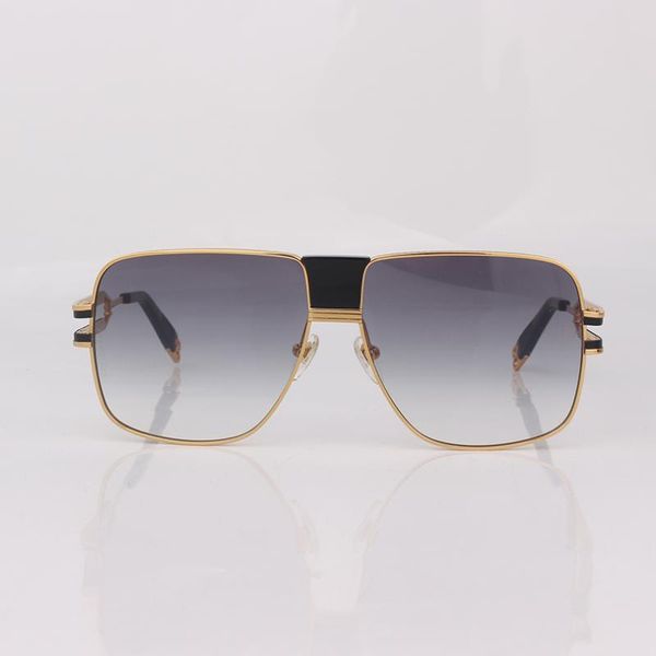 

sunglasses square flat men embossed metal frame cutout temples, White;black