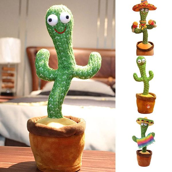 

cat toys cactus dancing car ornament usb long lasting shaking head dashboard decor toy with recording function xams gift for kid din889