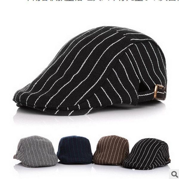 

berets adjusted boy girl bone gorras planas autumn simple striped boina militar england style hats beret cap baby casquette ht52021+20, Blue;gray