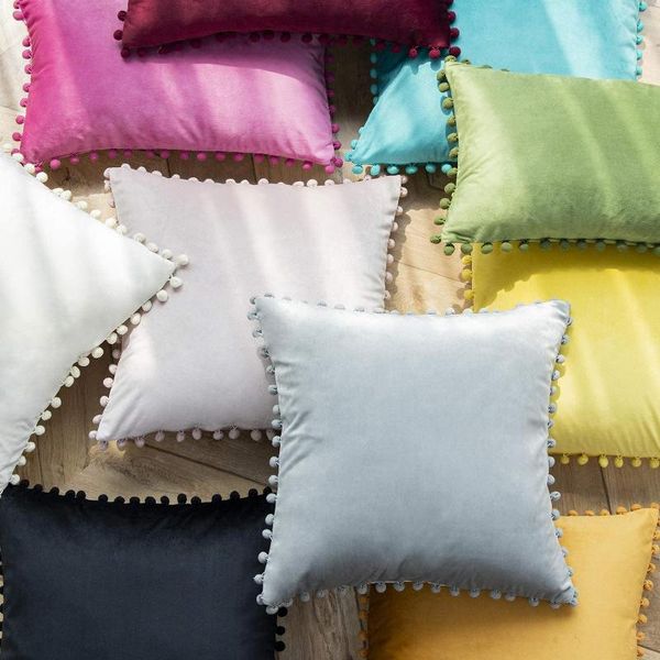 

cushion/decorative pillow cushion cover velvet pillowcase for sofa living room nordic decortive pillows 45*45 home decor