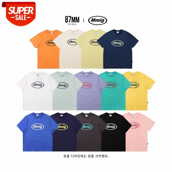 

mmlg short-sleeved women's printed cotton t-shirt round neck pullover bottoming shirt 87mm loose casual half-sleeved men #rr6w, White;black