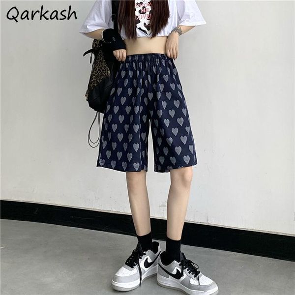 

women's shorts women lovely girls korean style sweet 2021 summer students harajuku simple short trouser female knee-length elastic wais, White;black