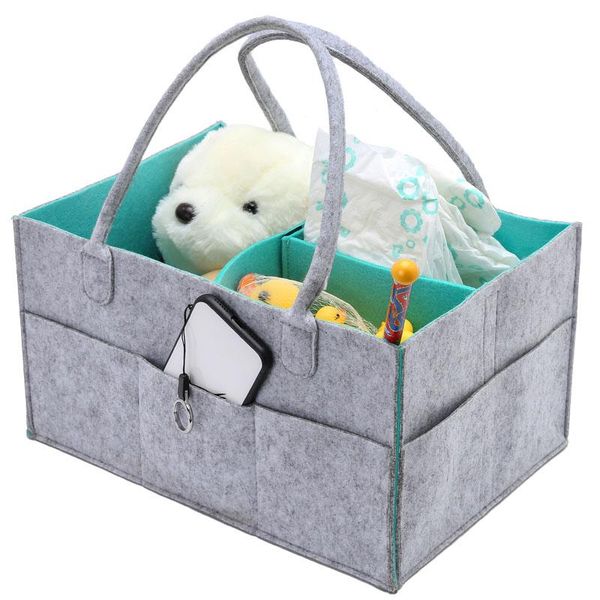 

storage boxes & bins felt cloth bag baby diaper caddy organizer children tote changing table portable car travel