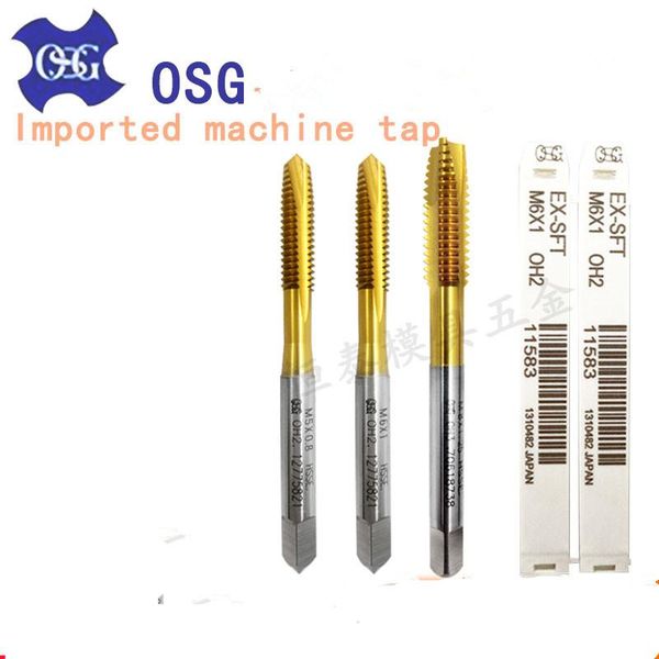 

hand tools 10pcs osg yamawa titanium coating hss-e m3 m4 m5 m6 m8 m10 m12 straight slot, through hole, thread tap