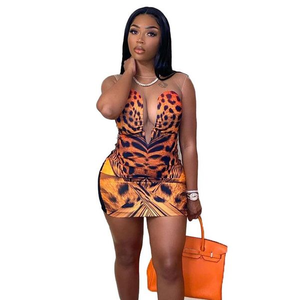 

casual dresses zoctuo leopard print sheath for women lace o-neck sleeveless fashion summer mini party club, Black;gray