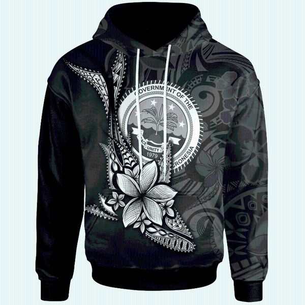 

men's hoodies & sweatshirts 3d printed sale hooded for men federated states of micronesia casual custom name hoodie plumeria flower sty, Black